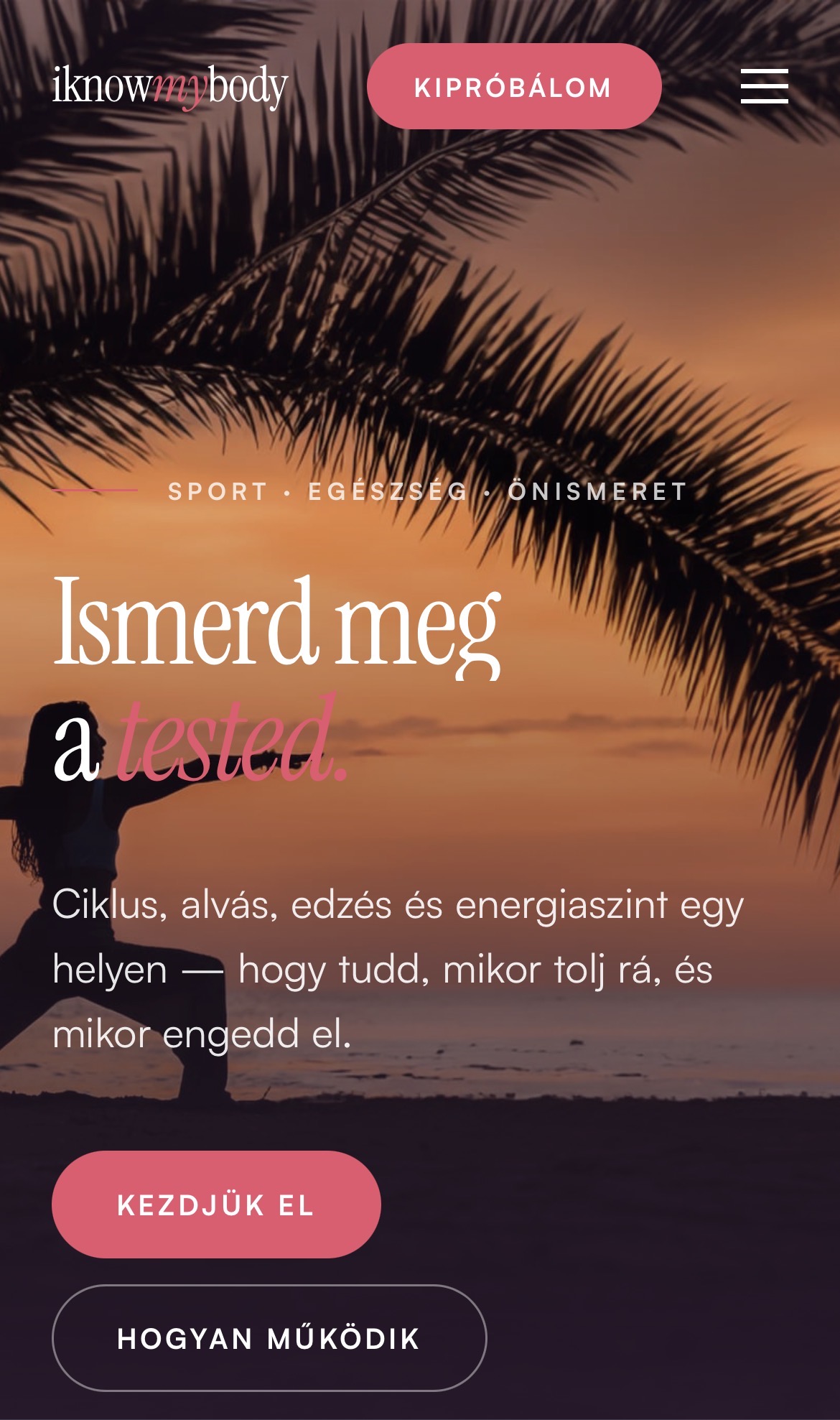 I Know My Body — mobil nézet